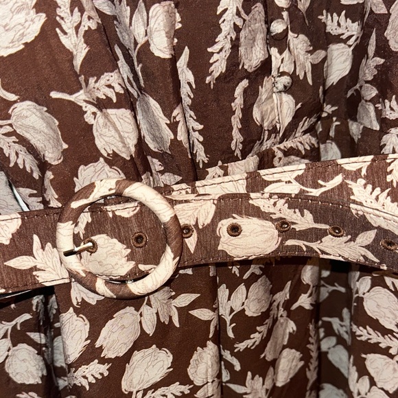 Dainty Jewells Brown Dress with Cream Floral Print - Picture 4 of 4